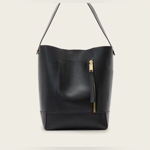 AllSaints BLACK 
Alba Leather Hobo Bag Good used condition